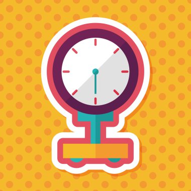 uzun gölge ile ağırlık ölçek düz simgesi