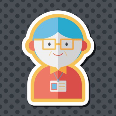 Uzun Gölge, eps10 ile işadamı düz simgesi