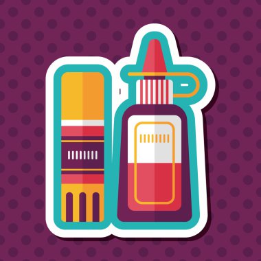 Uzun Gölge, eps10 ile tutkal düz simgesi