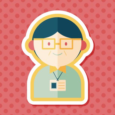 Uzun Gölge, eps10 ile işadamı düz simgesi