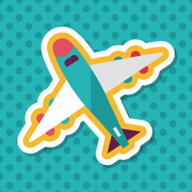 uzun gölge ile uçak düz simgesi