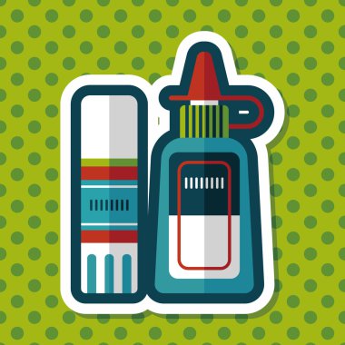 Uzun Gölge, eps10 ile tutkal düz simgesi