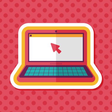 Uzun Gölge, eps10 ile dizüstü düz simgesi