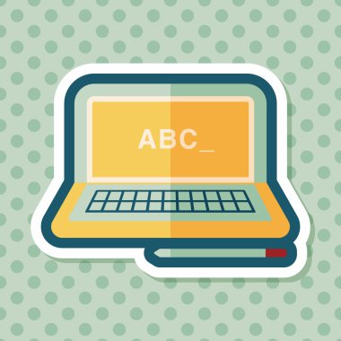 Uzun Gölge, eps10 ile dizüstü düz simgesi