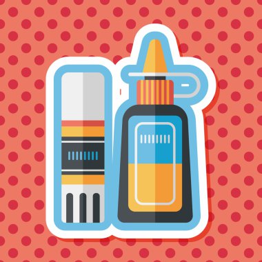 Uzun Gölge, eps10 ile tutkal düz simgesi