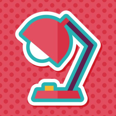 Uzun Gölge, eps10 ile masa lambası düz simgesi