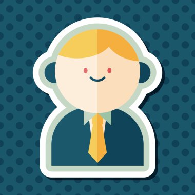 Uzun Gölge, eps10 ile işadamı düz simgesi