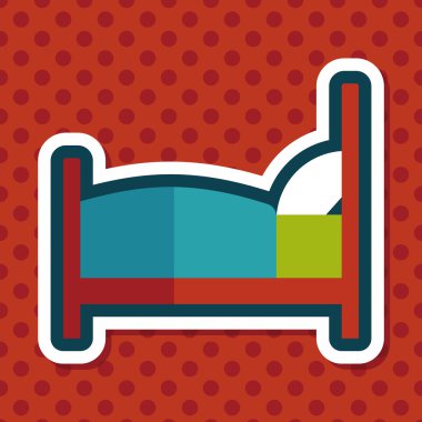 otel uzun gölge düz simgesi