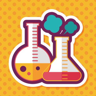 uzun gölge ile tüp düz simgesi