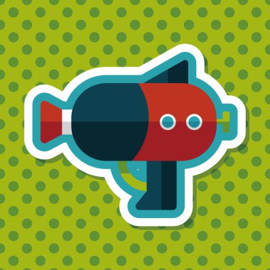 su tabancası ile uzun gölge düz simgesi