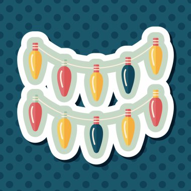 Uzun Gölge, eps10 Noel ışık düz simgesiyle