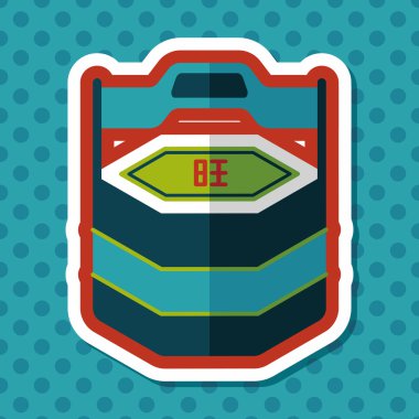 Çin yeni yıl hediye kutusu düz simgesiyle uzun gölge, eps10