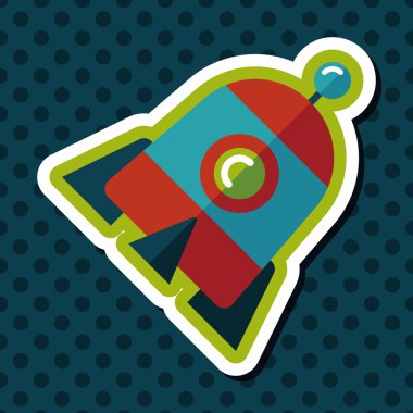 Uzun Gölge, eps10 roket düz simgesi