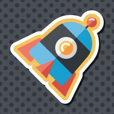 Uzun Gölge, eps10 roket düz simgesi