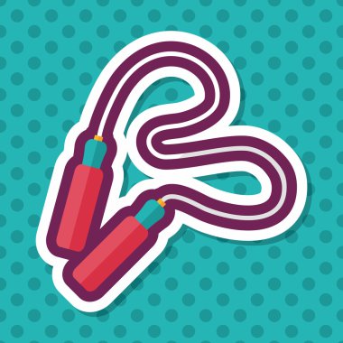 atlama ipi uzun gölge düz simgesiyle