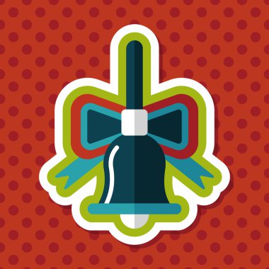 Uzun Gölge, eps10 ile Noel çanları düz simgesi