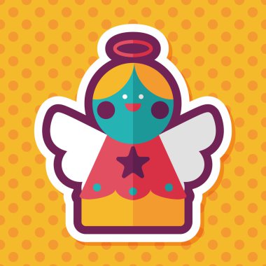 Uzun Gölge, eps10 melek düz simgesi