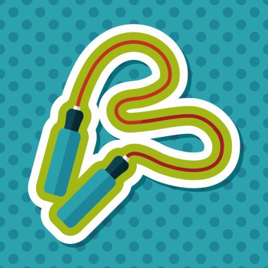 atlama ipi uzun gölge düz simgesiyle