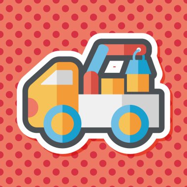 kamyon uzun gölge, eps10 düz simgesi