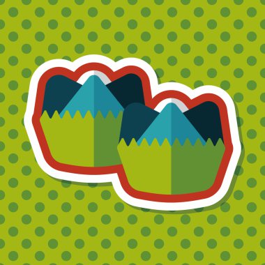 Çin yeni yılı düz uzun gölge, eps10, Çinli Buhar simgesi