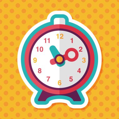 Uzun Gölge, eps10 çalar saat düz simgesi