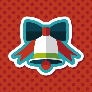 Uzun Gölge, eps10 ile Noel bell düz simgesi