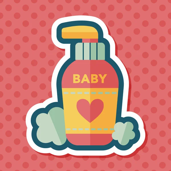 Baby kosmetika flat ikonen med långa skugga, eps10 — Stock vektor