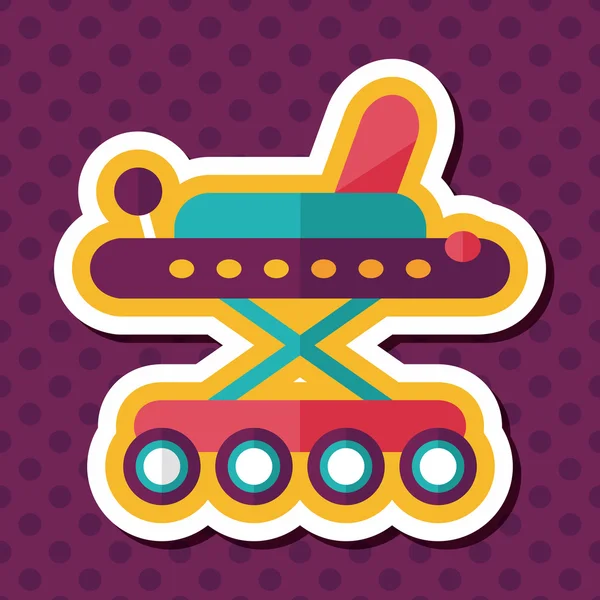 Baby walker icono plano con sombra larga, eps10 — Vector de stock