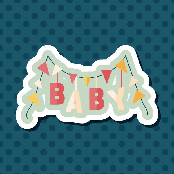 BABY party icône plate avec ombre longue, eps 10 — Image vectorielle