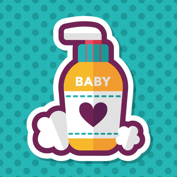 Bebê cosméticos ícone plano com sombra longa, eps10 —  Vetores de Stock
