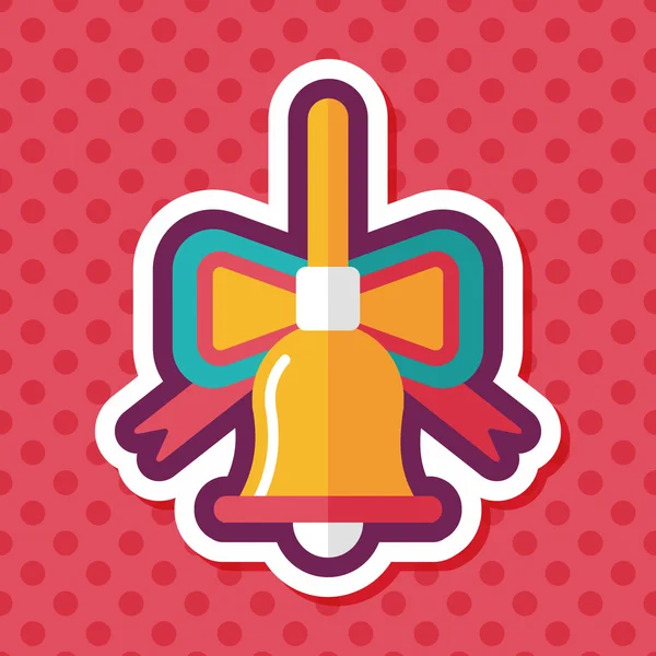 Uzun Gölge, eps10 ile Noel çanları düz simgesi