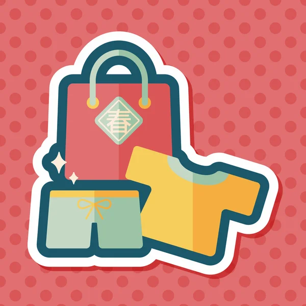 Chinese New Year SALE flat icon with long shadow, eps10 — стоковый вектор