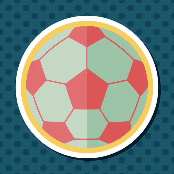Икона футбола с длинной тенью, епс10 — стоковый вектор