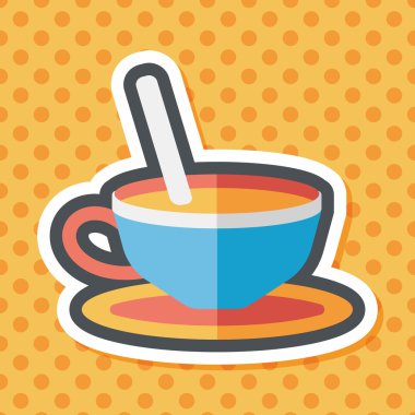 Uzun Gölge, eps10 ile kahve düz simgesi