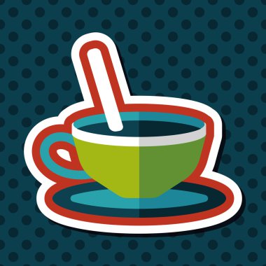 Uzun Gölge, eps10 ile kahve düz simgesi