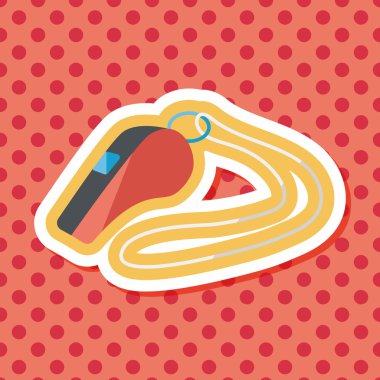 Düdük düz simgesi ile uzun gölge, eps10