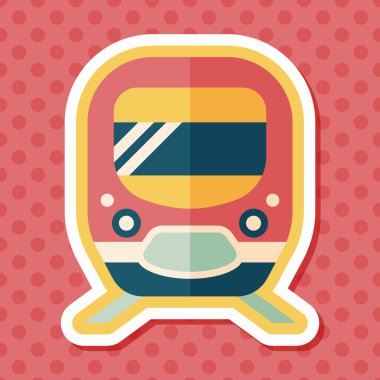 Uzun Gölge, eps10 ile ulaşım metro düz simgesi