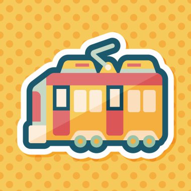 Uzun Gölge, eps10 ile ulaşım tren yassı simgesi