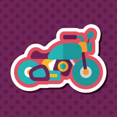 Uzun Gölge, eps10 ile ulaşım motosiklet düz simgesi