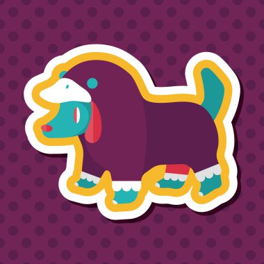 Evde beslenen hayvan giyim uzun gölge, eps10 düz simgesiyle