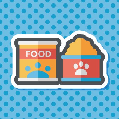 Uzun Gölge, eps10 ile evde beslenen hayvan köpek gıda düz simgesi