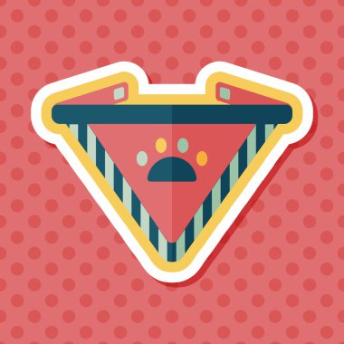 Uzun Gölge, eps10 ile evde beslenen hayvan köpek zincirleri düz simgesi