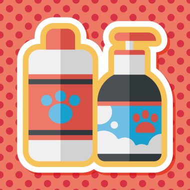 Uzun Gölge, eps10 ile evde beslenen hayvan şampuan düz simgesi