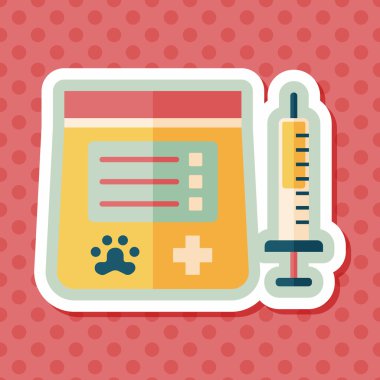 Uzun Gölge, eps10 ile evde beslenen hayvan uyuşturucu düz simgesi