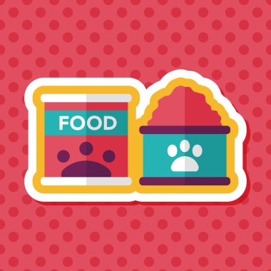 Uzun Gölge, eps10 ile evde beslenen hayvan köpek gıda düz simgesi