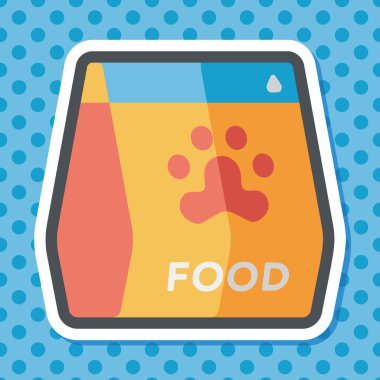 Uzun Gölge, eps10 ile evde beslenen hayvan köpek gıda düz simgesi