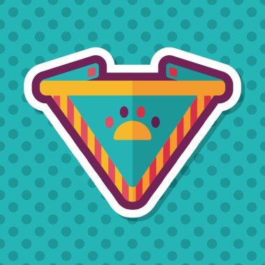 Uzun Gölge, eps10 ile evde beslenen hayvan köpek zincirleri düz simgesi