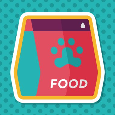 Uzun Gölge, eps10 ile evde beslenen hayvan köpek gıda düz simgesi