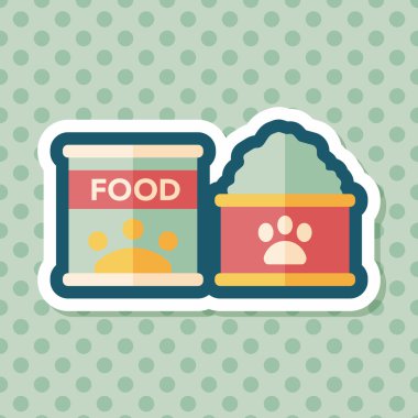 Uzun Gölge, eps10 ile evde beslenen hayvan köpek gıda düz simgesi