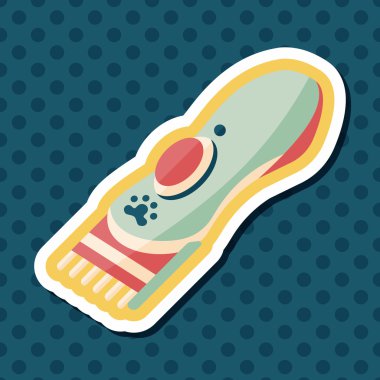 Uzun Gölge, eps10 ile evde beslenen hayvan tıraş makinesi düz simgesi